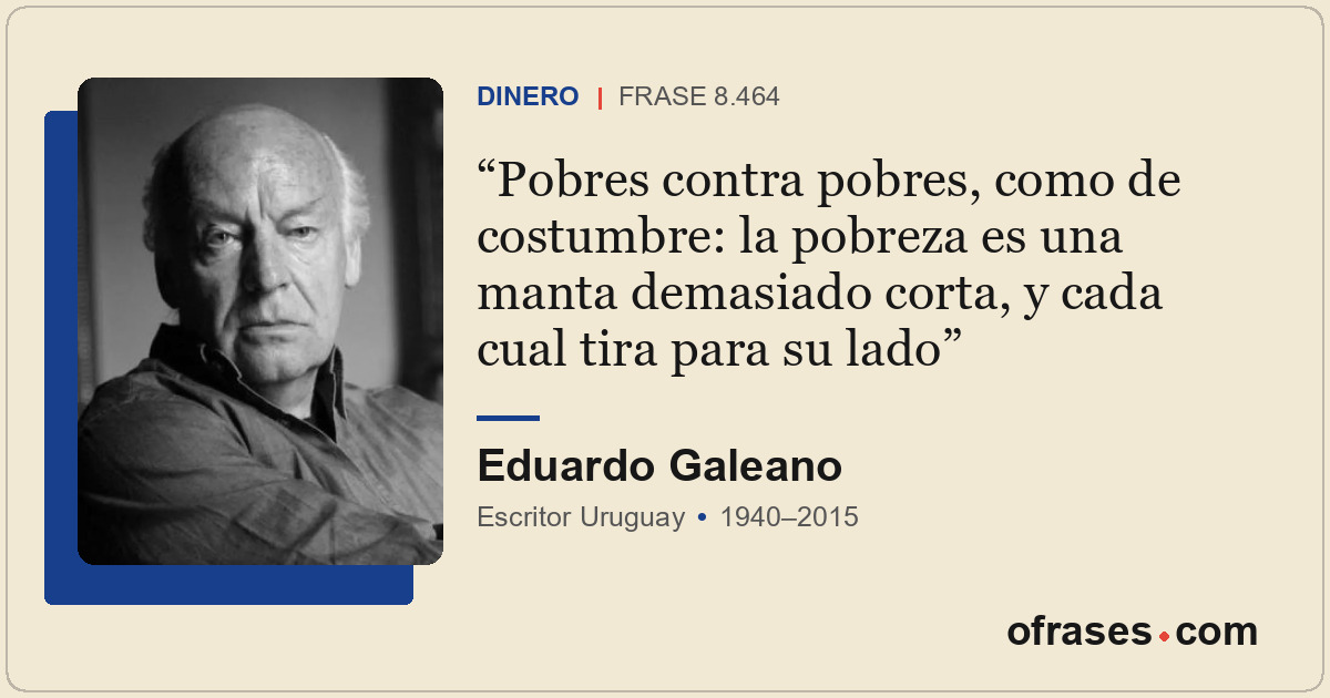 Pobres contra pobres, como de costumbre: la pobreza es una manta demasiado corta...