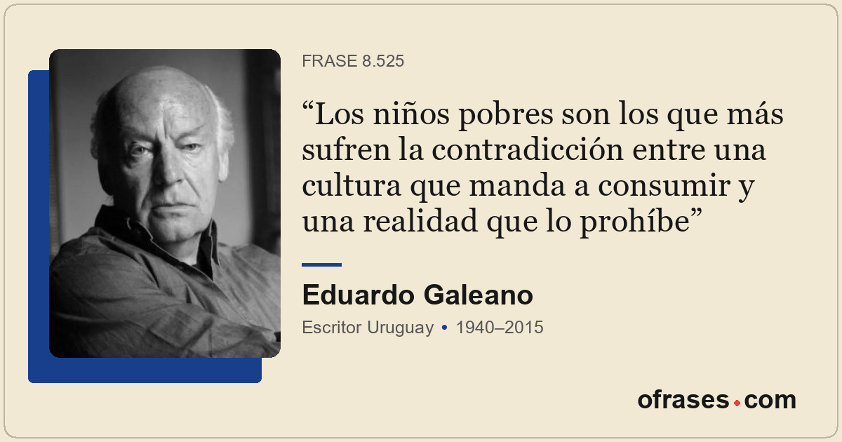 Los niños pobres son los que más sufren la contradicción entre una cultura que m...