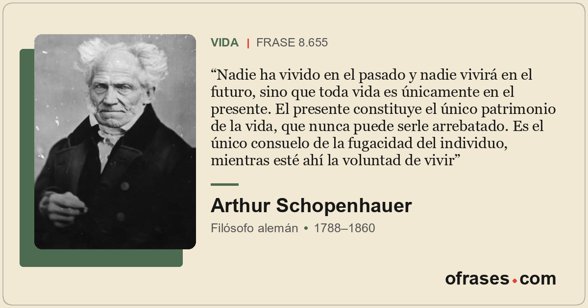 Nadie ha vivido en el pasado y nadie vivirá en el futuro, sino que toda vida es...