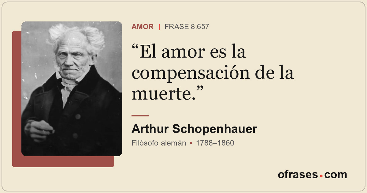 El amor es la compensación de la muerte.