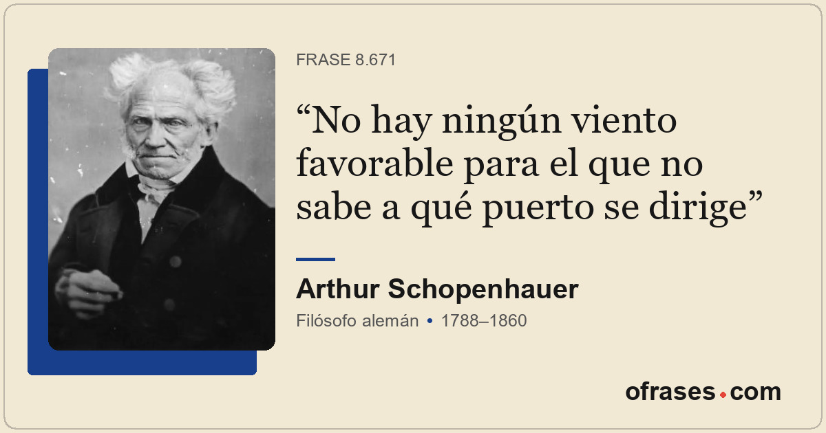 No hay ningún viento favorable para el que no sabe a qué puerto se dirige
