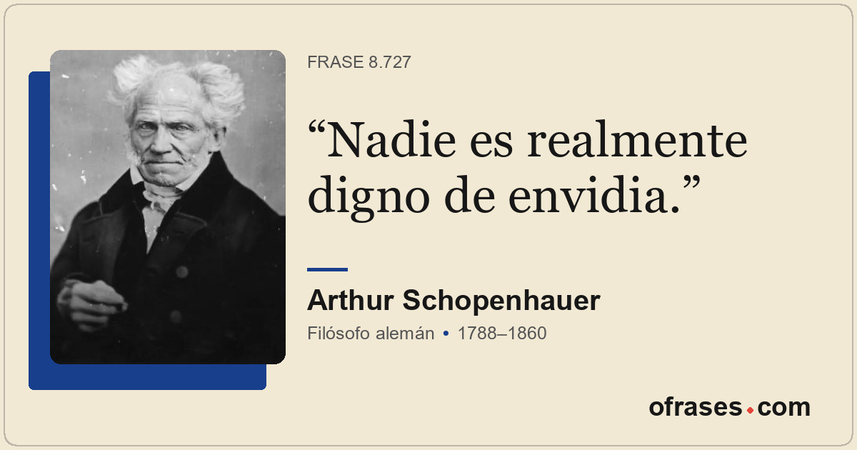 Nadie es realmente digno de envidia.