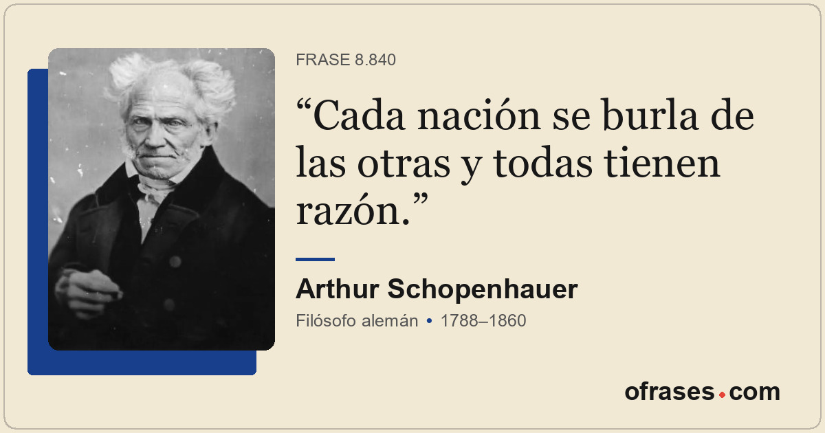 Cada nación se burla de las otras y todas tienen razón.