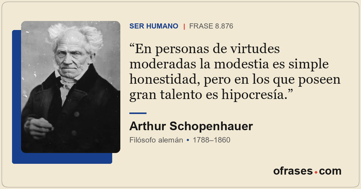 En personas de virtudes moderadas la modestia es simple honestidad, pero en los...