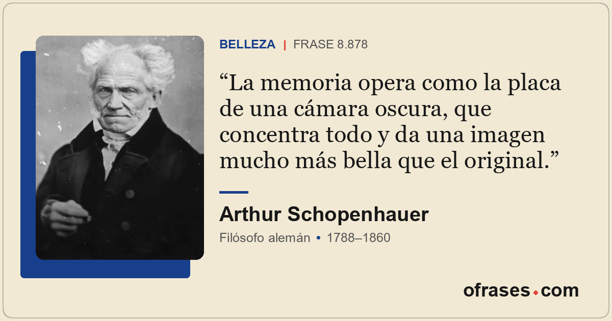 La memoria opera como la placa de una cámara oscura, que concentra todo y da una...