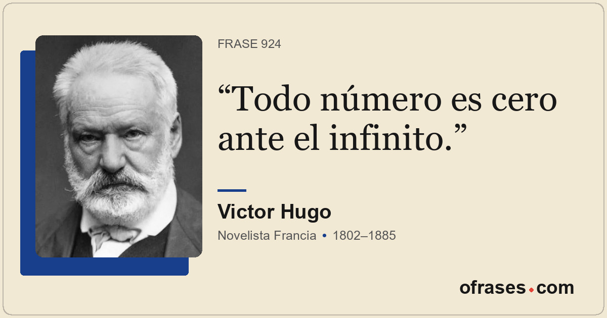 Todo número es cero ante el infinito.