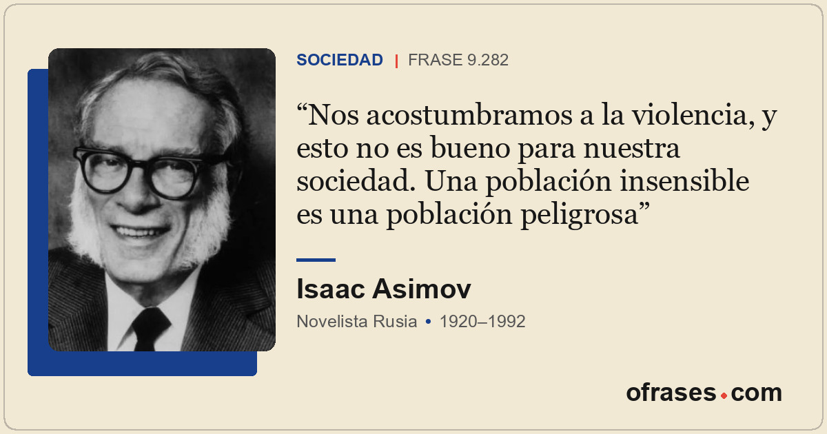 Nos acostumbramos a la violencia, y esto no es bueno para nuestra sociedad. Una...
