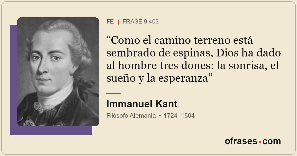 Como el camino terreno está sembrado de espinas, Dios ha dado al hombre tres don...