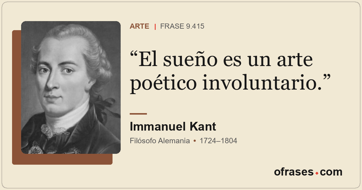 El sueño es un arte poético involuntario.