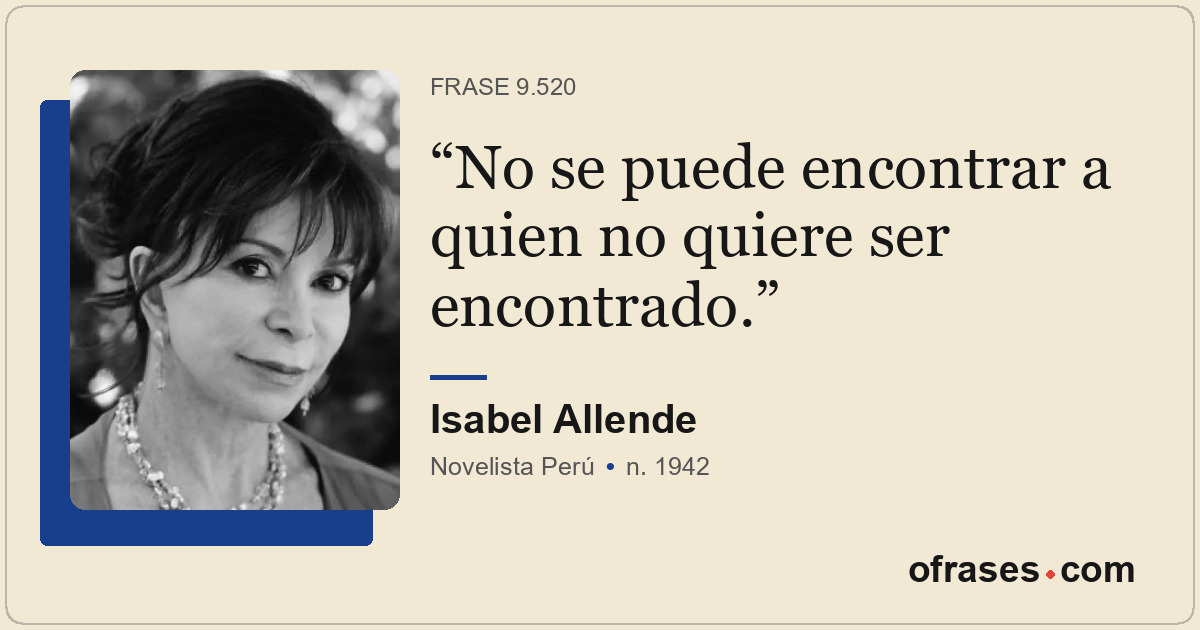 No se puede encontrar a quien no quiere ser encontrado.