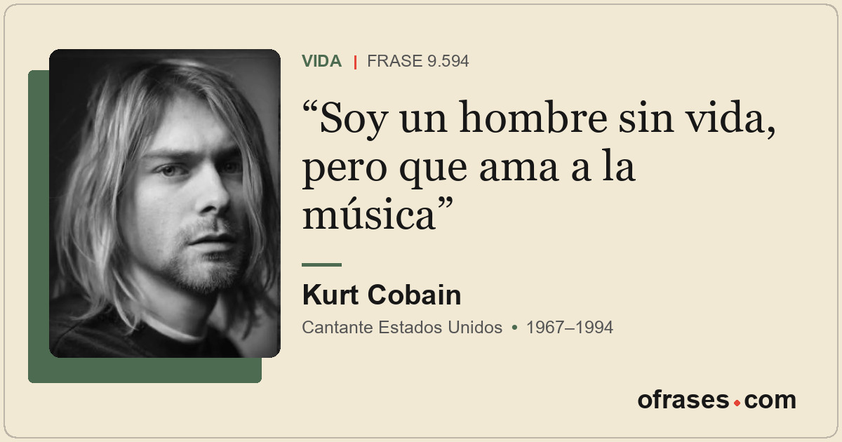 Soy un hombre sin vida, pero que ama a la música
