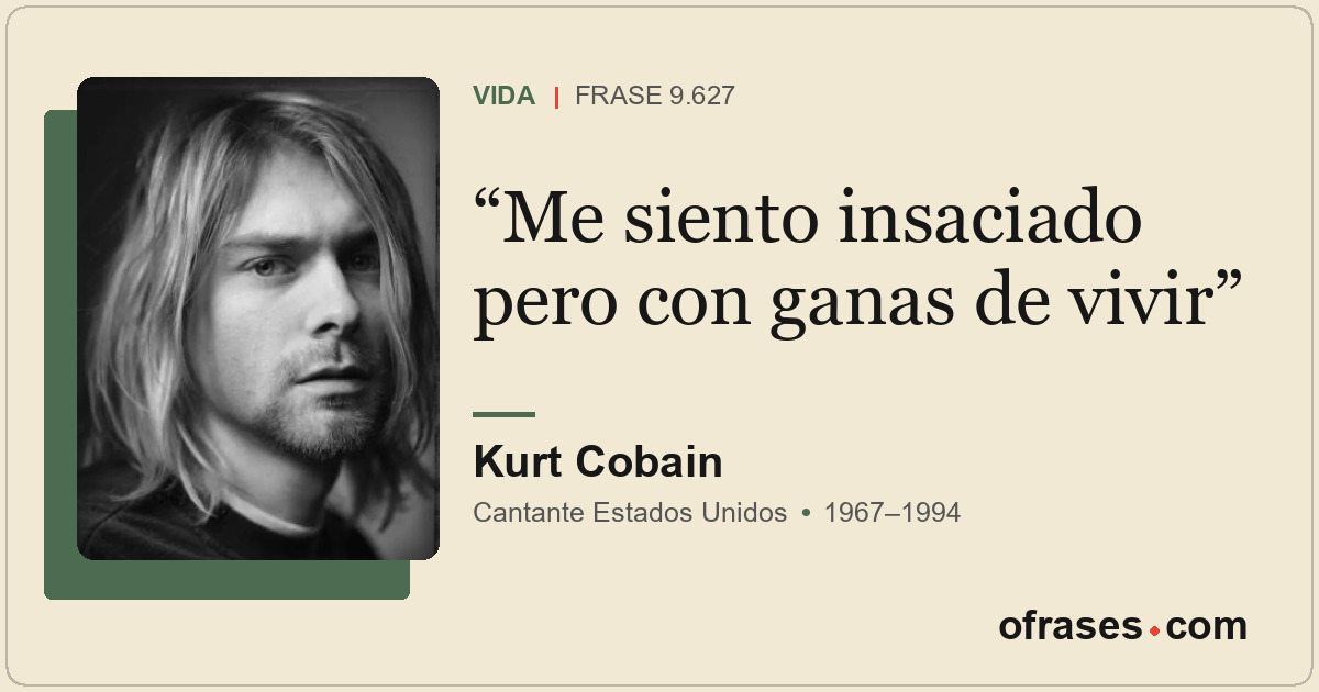 Me siento insaciado pero con ganas de vivir
