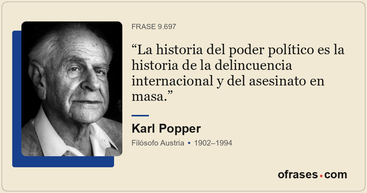 La historia del poder político es la historia de la delincuencia internacional y...