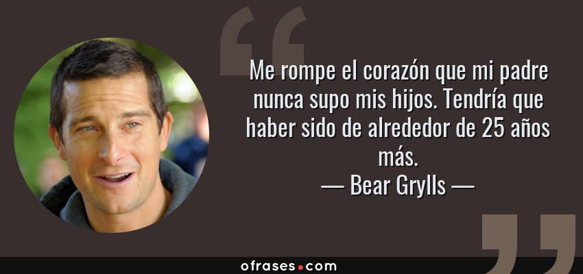 ✓ Frases y citas célebres de Bear Grylls ?