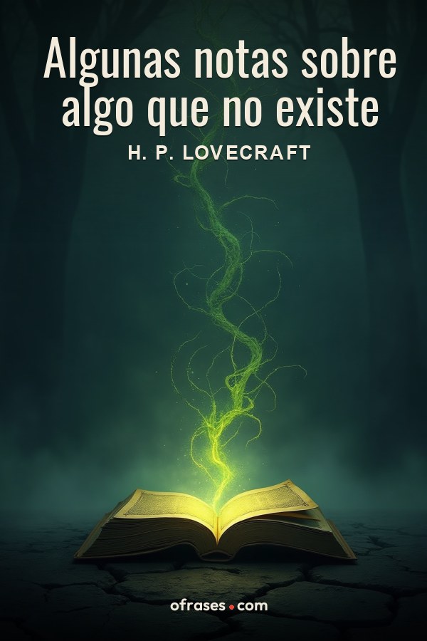 Libro Algunas notas sobre algo que no existe de H. P. Lovecraft