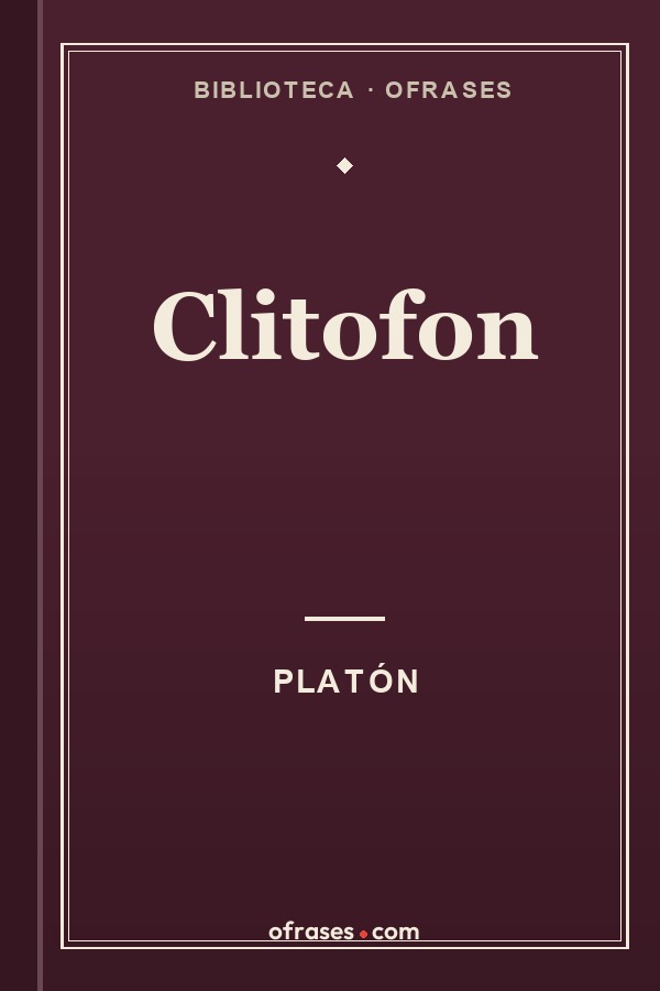Libro Clitofón de Platón