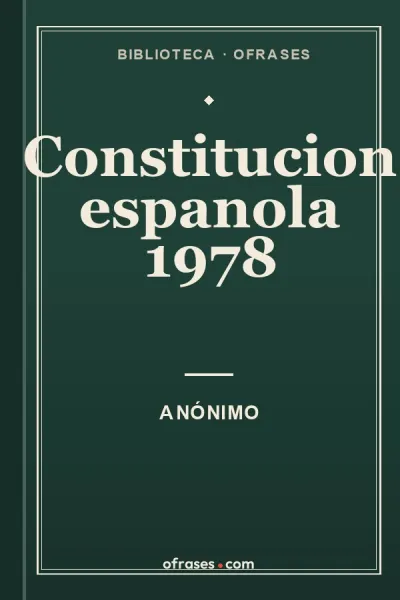 Libro Constitución española 1978 de Anónimo