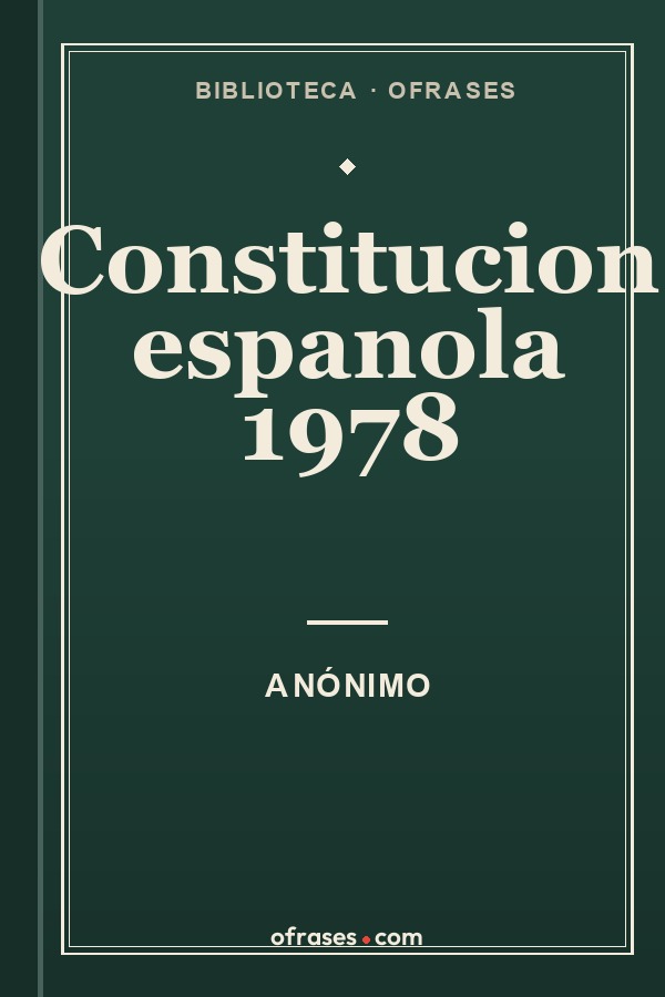 Libro Constitución española 1978 de Anónimo