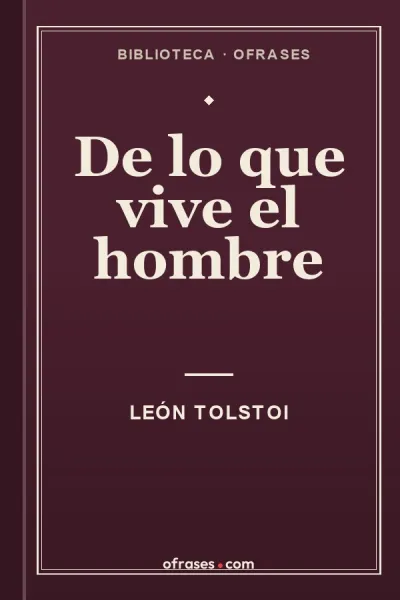 Portada de De lo que vive el hombre