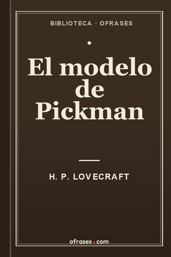 Libro El modelo de Pickman de H. P. Lovecraft