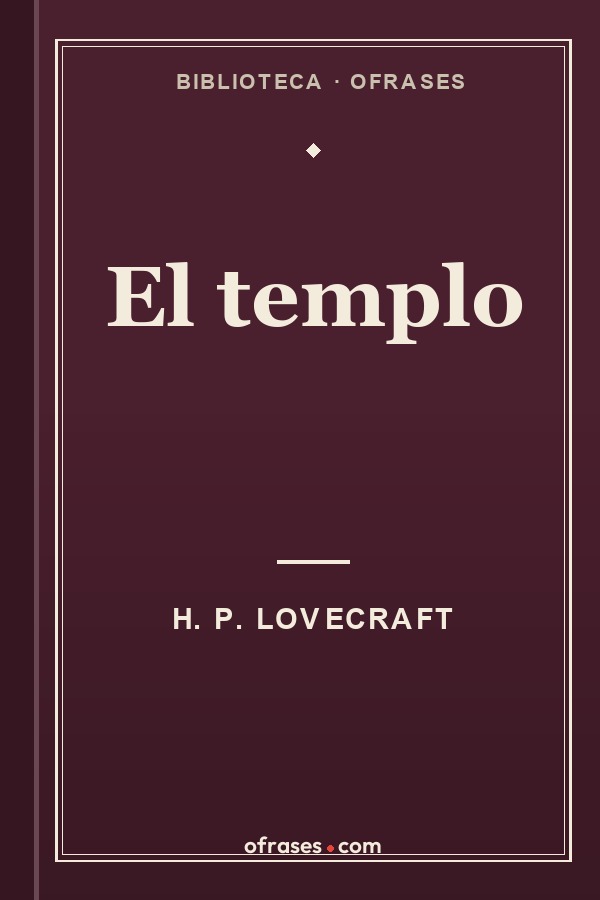 Libro El templo de H. P. Lovecraft