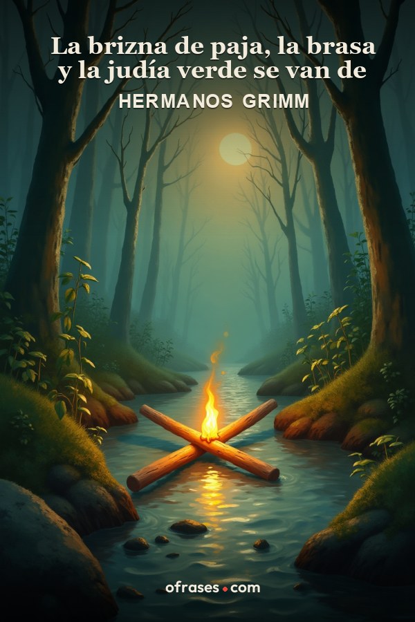Libro La brizna de paja, la brasa y la judía verde se van de viaje de Hermanos Grimm
