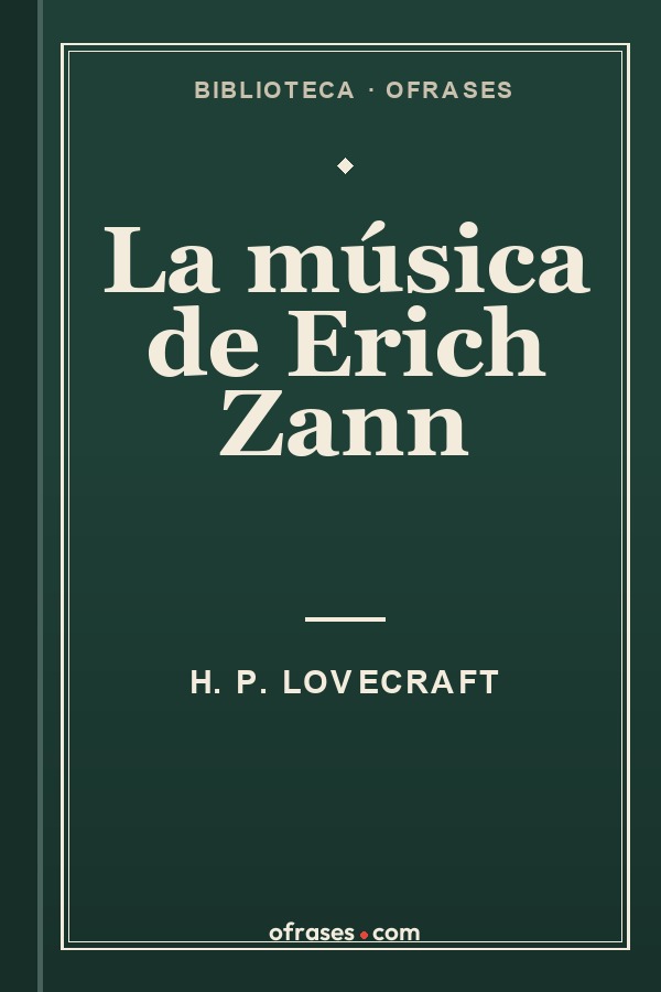 Libro La música de Erich Zann de H. P. Lovecraft