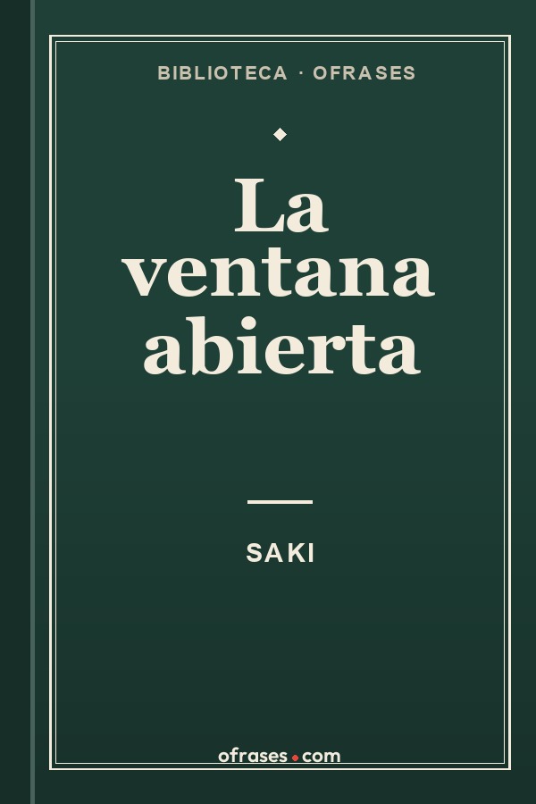 Libro La ventana abierta de Saki